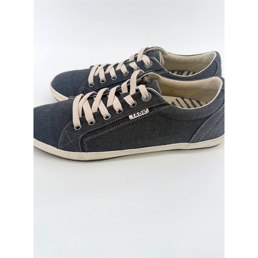 Taos Star Womens 10 Charcoal Gray Canvas Lace Up Low Top Sneakers - Picture 6 of 8